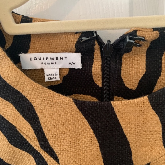NWT Equipment tiger printed mid length jada dress - Picture 6 of 12